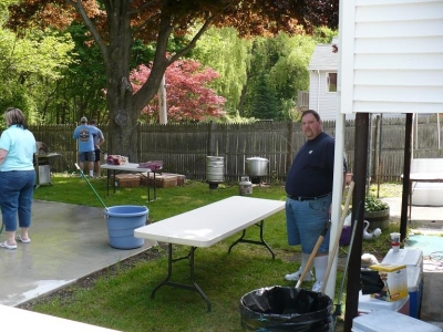 Devon joins the cleaning crew